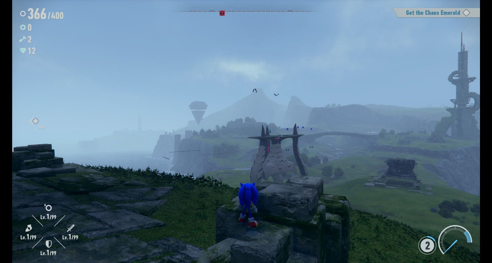 It's a huge, but unfortunately pretty empty world (Image via SEGA)